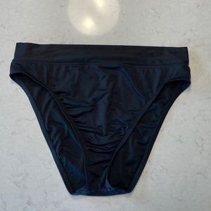 Shade & Shore black high waisted bikini bottoms(Womens Large)-like new condition
